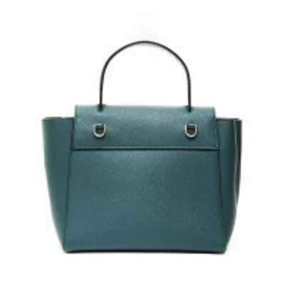 Celine dark green Belt Bag grained calfskin leather back zip